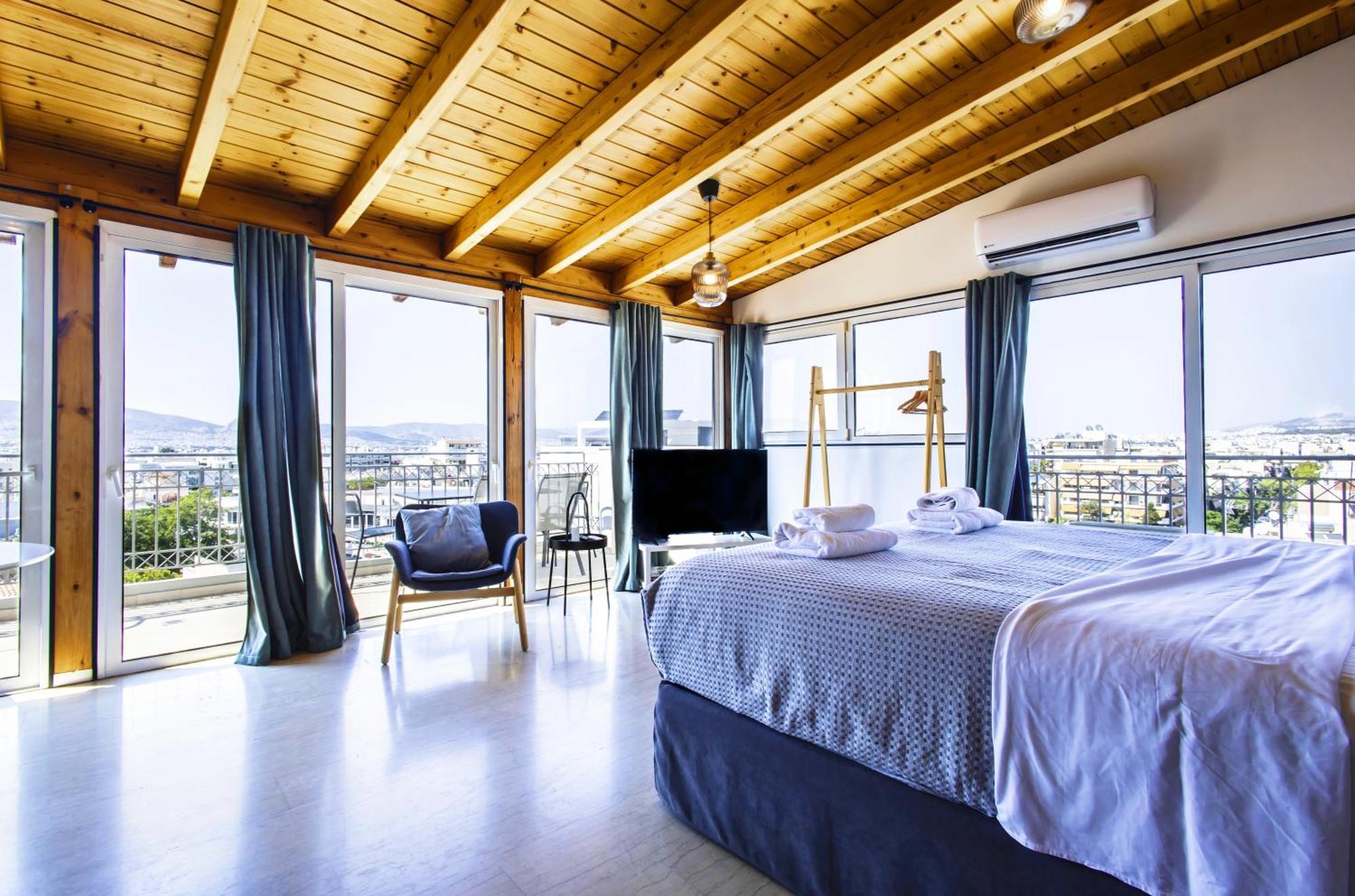 Lis153 By Smart Cozy Suites - Top Floors With Amazing City View - Available 24Hr 雅典 外观 照片