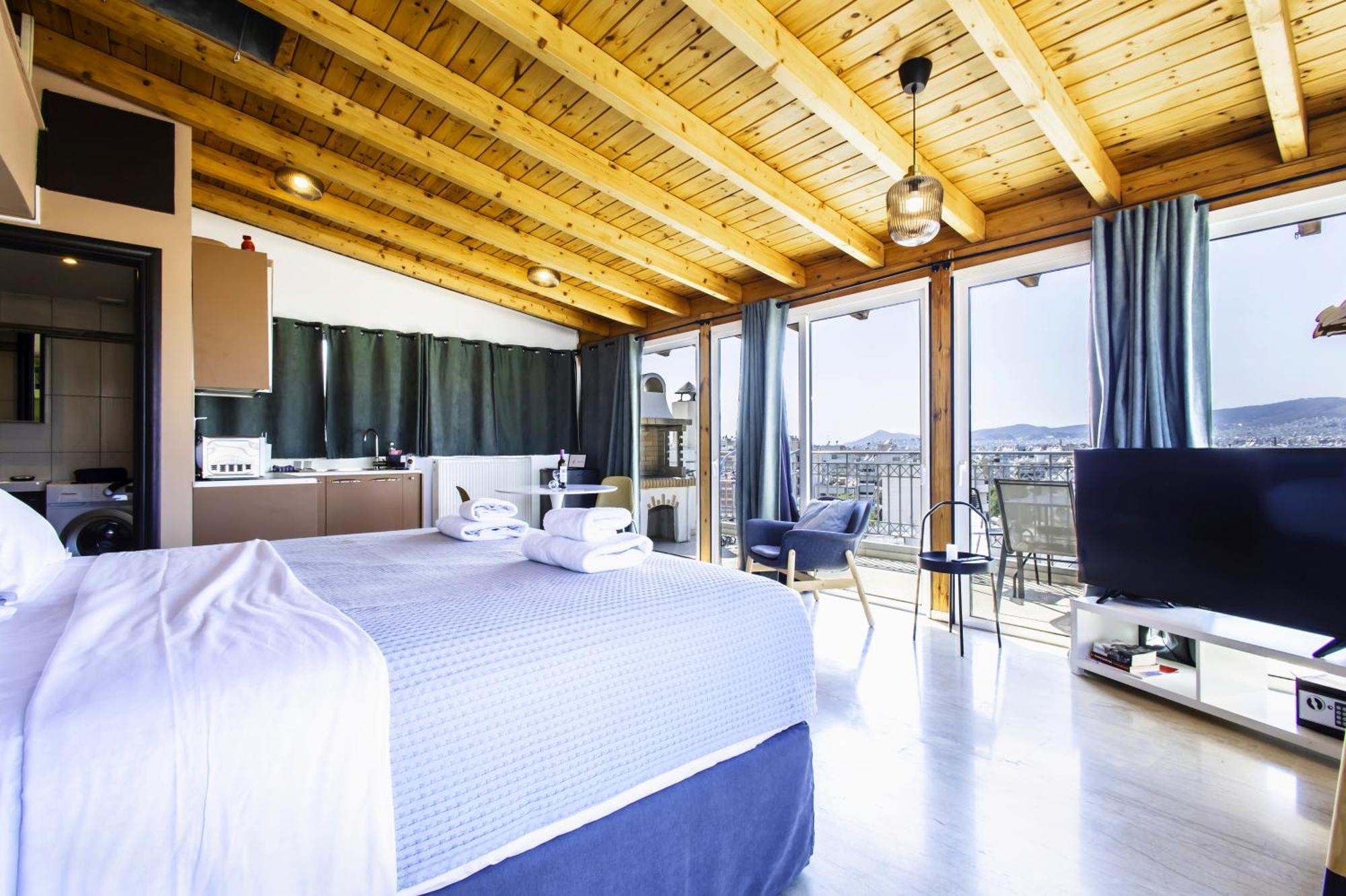 Lis153 By Smart Cozy Suites - Top Floors With Amazing City View - Available 24Hr 雅典 外观 照片