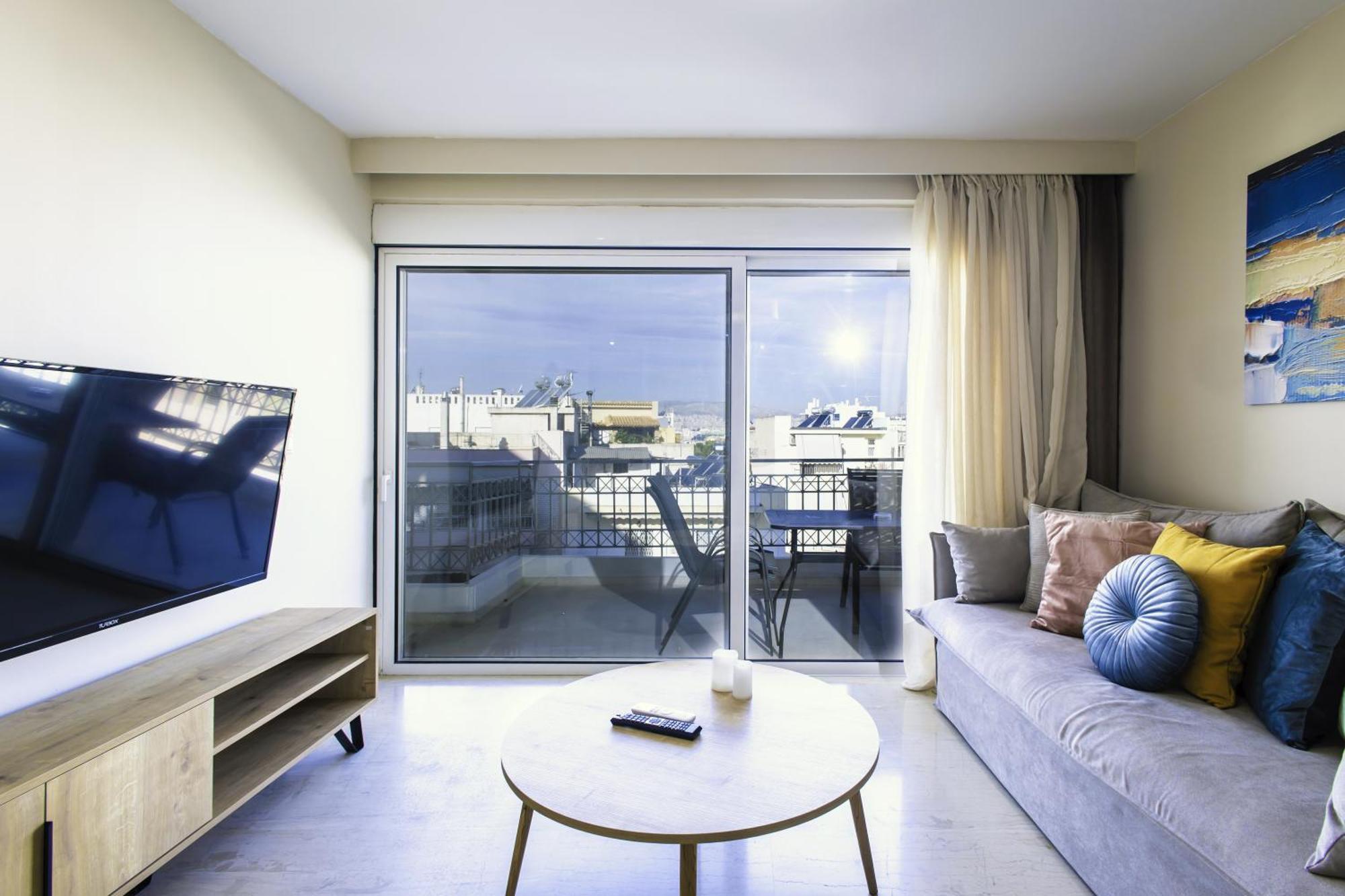 Lis153 By Smart Cozy Suites - Top Floors With Amazing City View - Available 24Hr 雅典 外观 照片